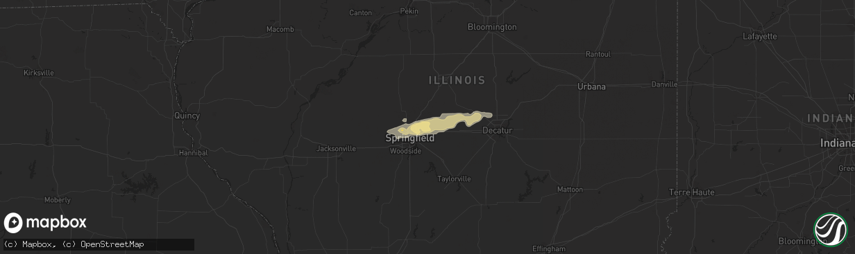 Hail map in Riverton, IL on April 15, 2013