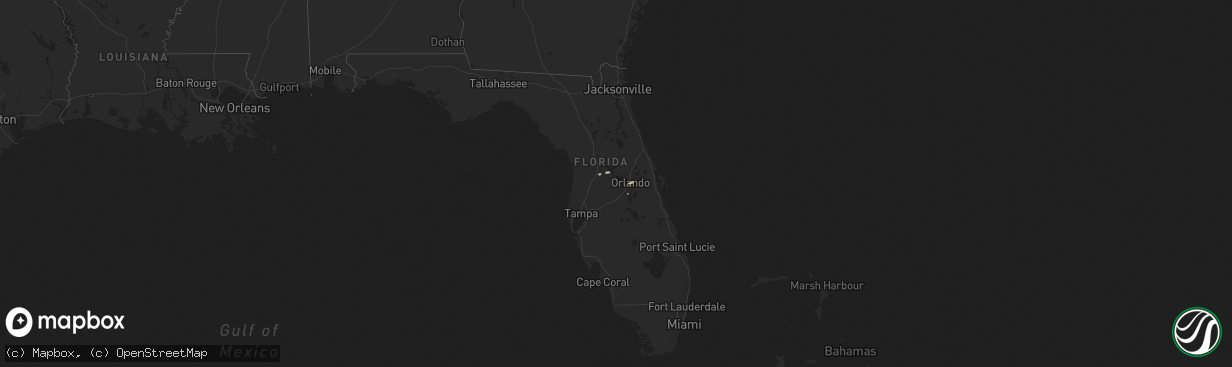 Hail map in Florida on April 15, 2014