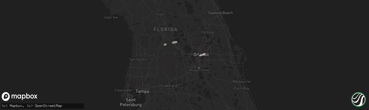 Hail map in Howey In The Hills, FL on April 15, 2014
