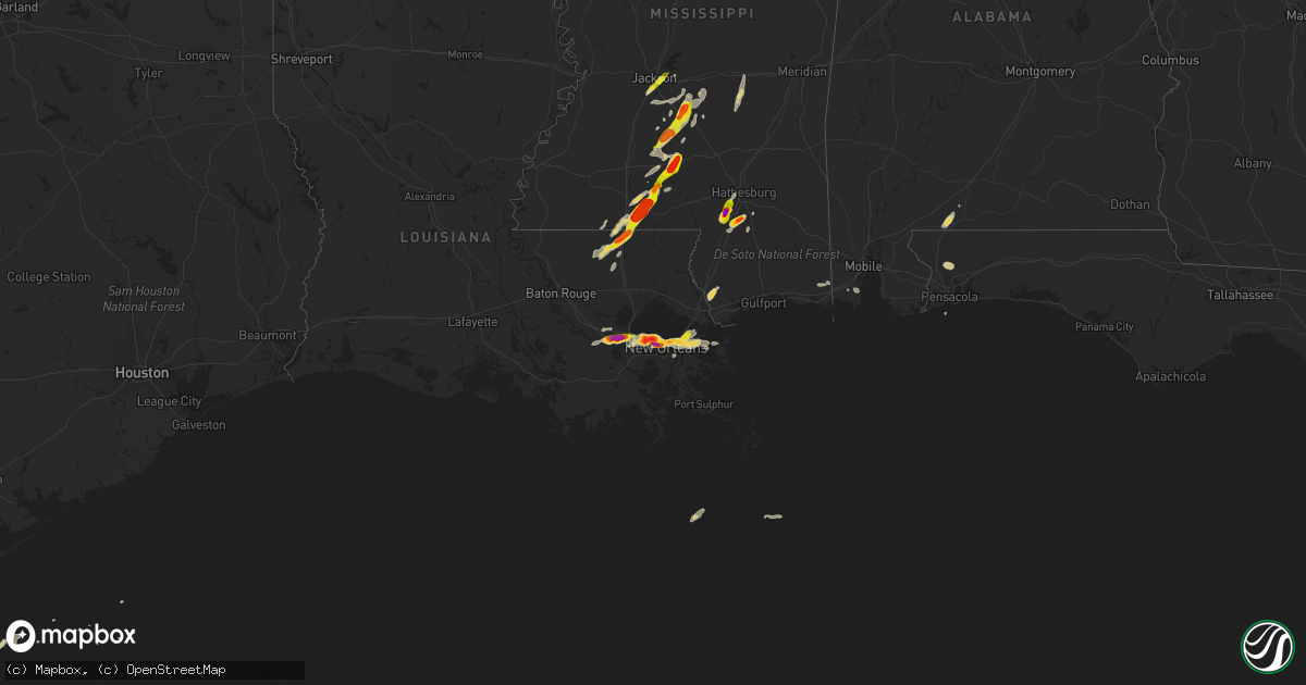 Hail map on April 15, 2015
