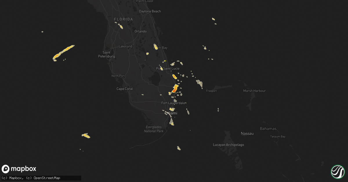 Hail map on April 15, 2016