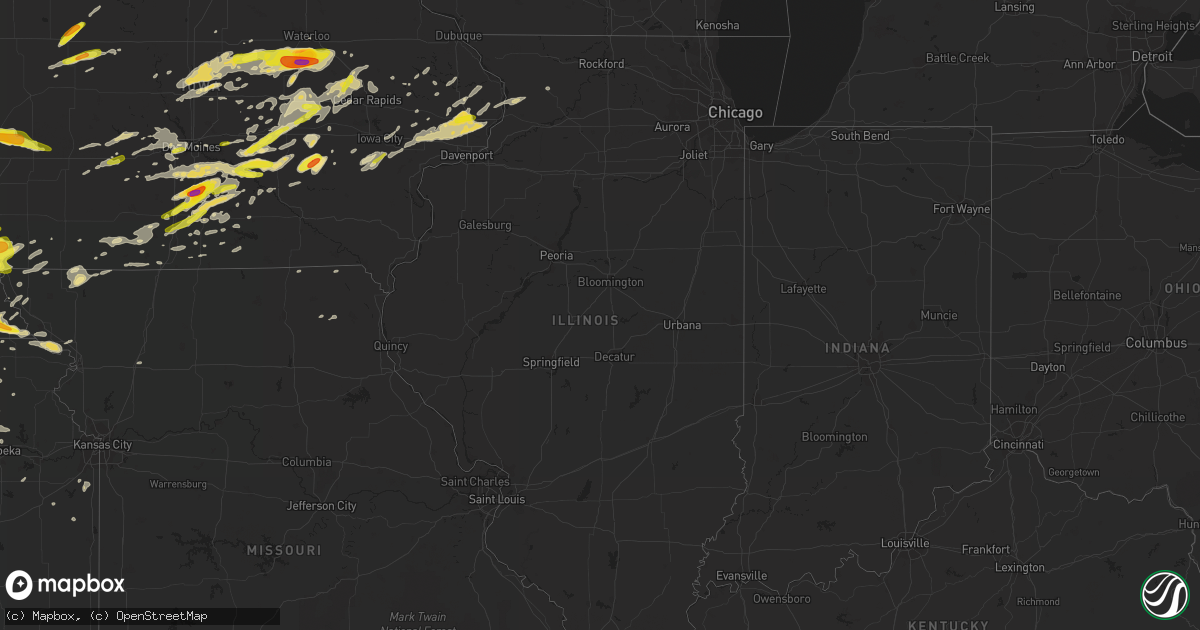 Hail map in Illinois on April 15, 2017