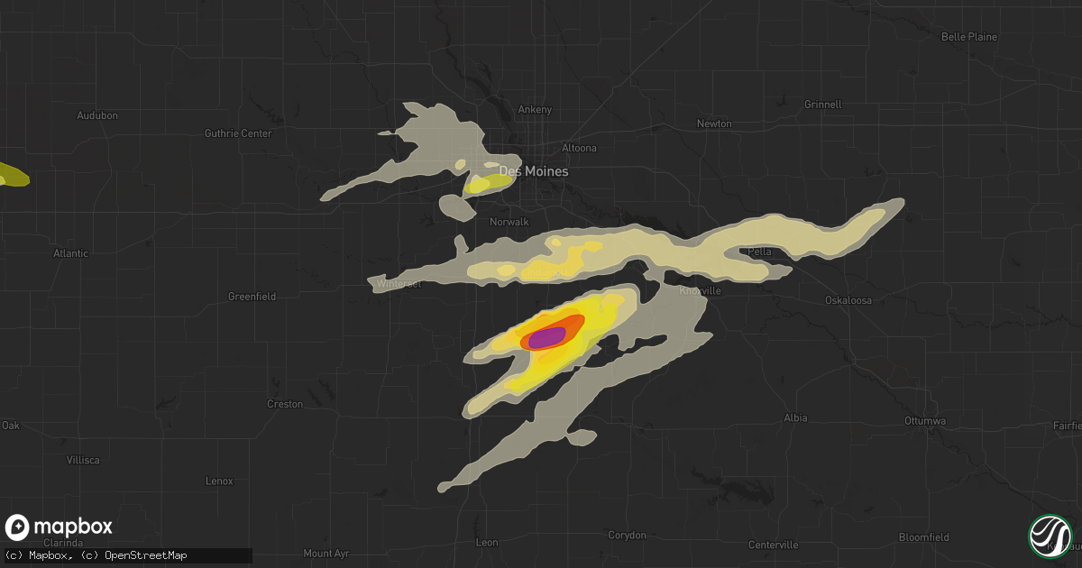 Hail map in Indianola, IA on April 15, 2017