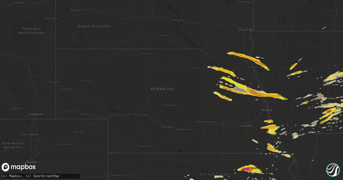 Hail map in Nebraska on April 15, 2017