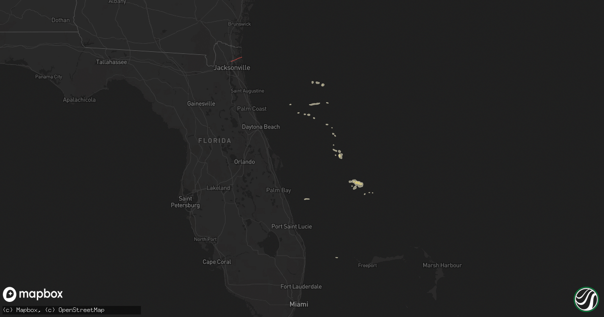 Hail map on April 15, 2020
