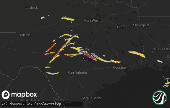 Hail map preview on 04-15-2021