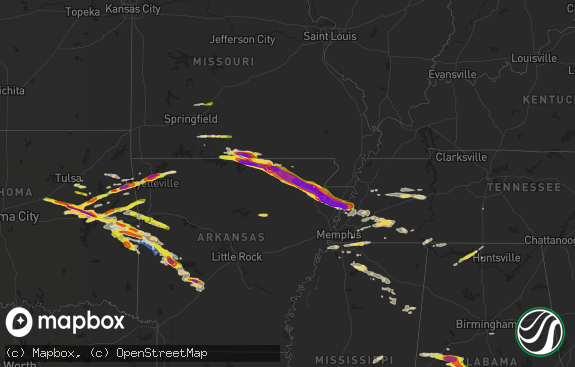 Hail map preview on 04-15-2022