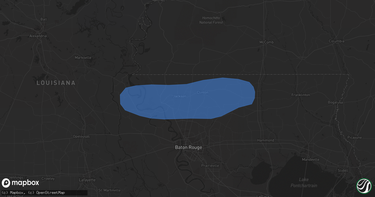 Hail map in Ventress, LA on April 15, 2023