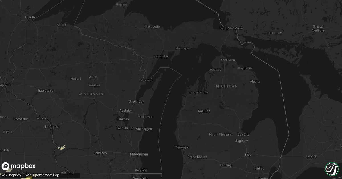Hail map in Michigan on April 15, 2026
