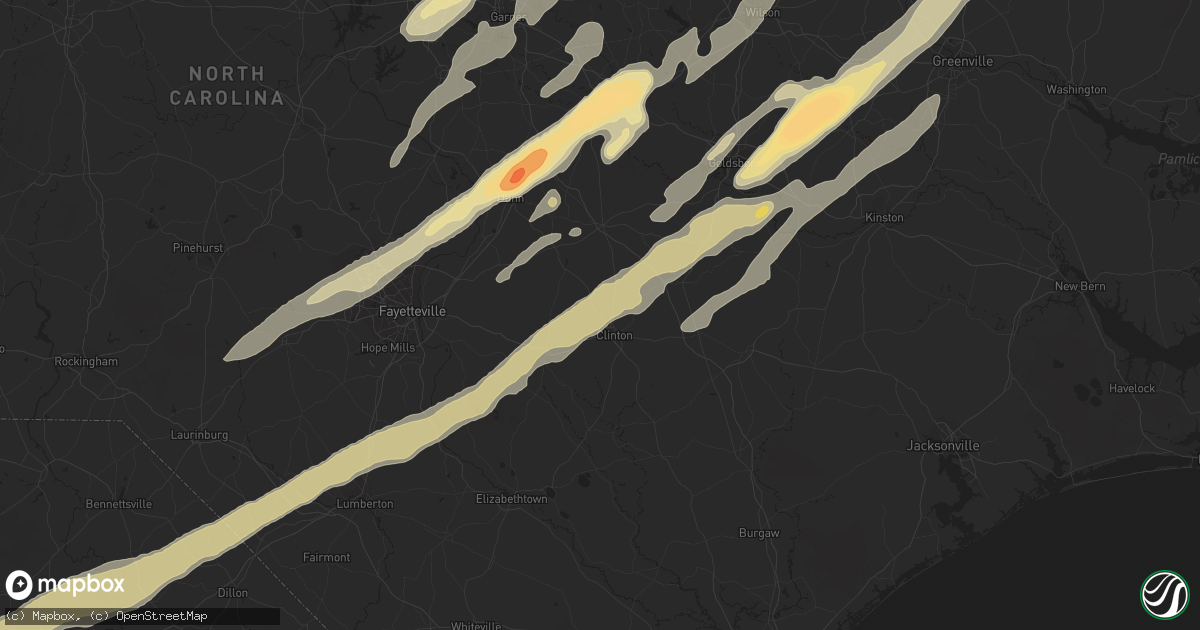 Hail map in Goldsboro, NC on April 16, 2011