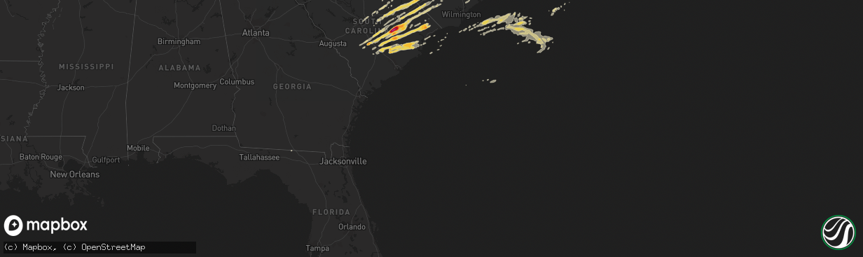 Hail map on April 16, 2011
