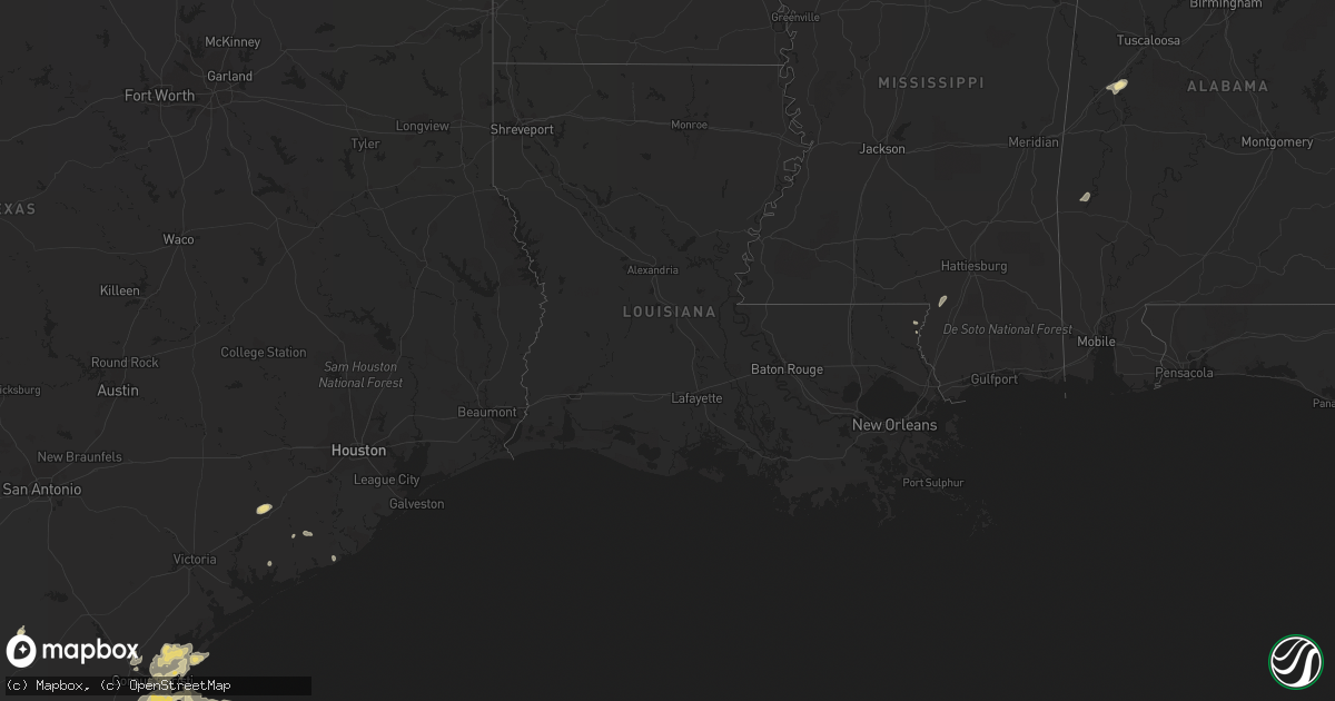 Hail map in Mississippi on April 16, 2012