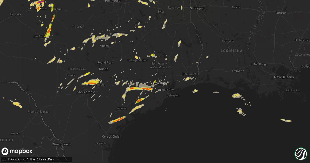 Hail map on April 16, 2015