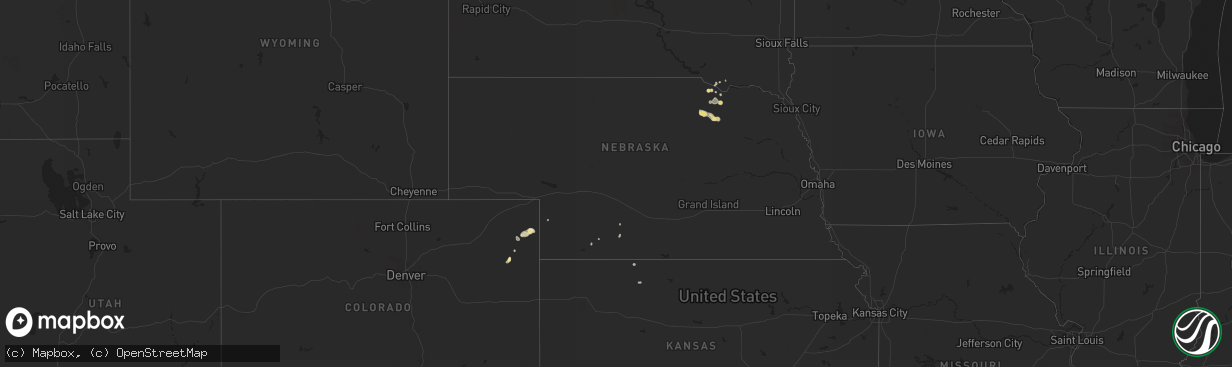 Hail map in Colorado on April 16, 2019