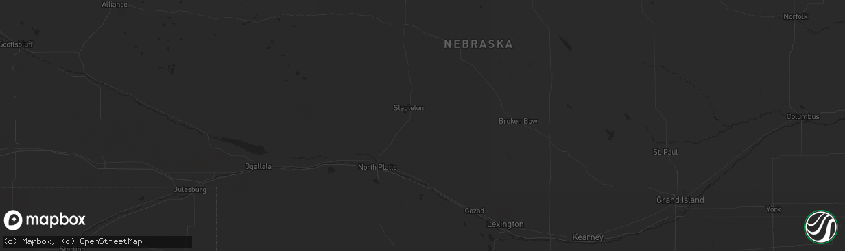 Hail map in Inman, NE on April 16, 2019