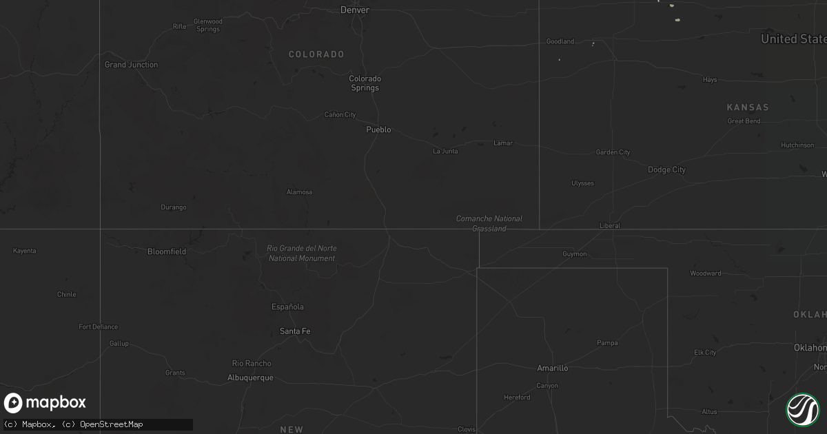 Hail map on April 16, 2019