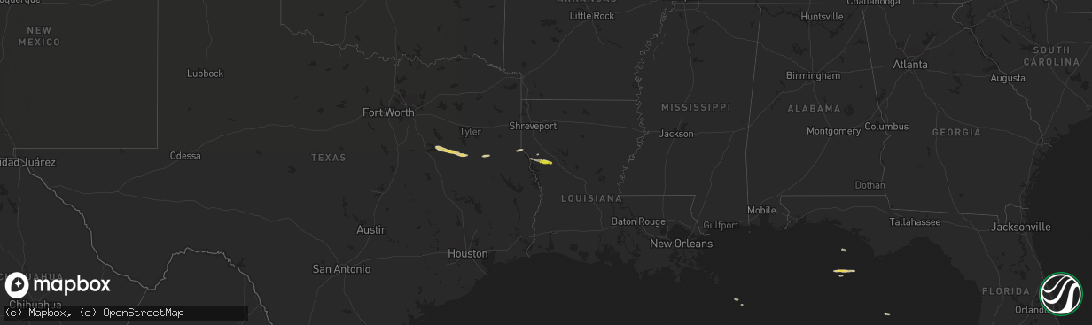 Hail map on April 16, 2021