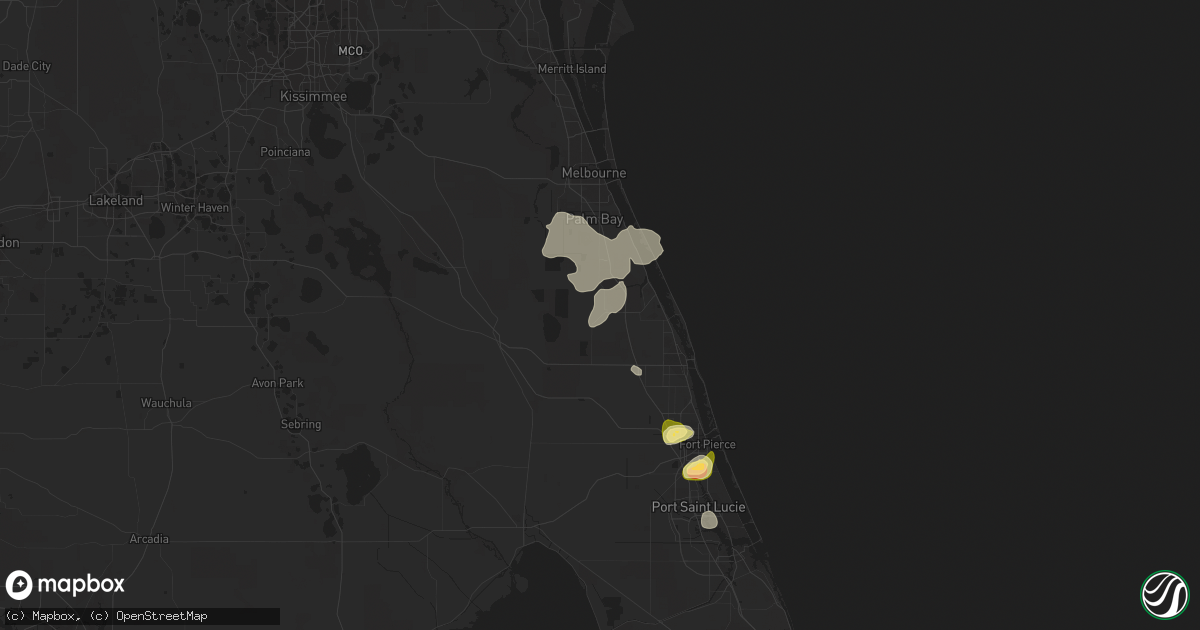 Hail map in Fellsmere, FL on April 16, 2023