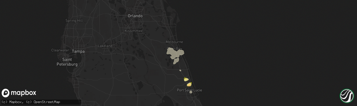 Hail map in Grant, FL on April 16, 2023