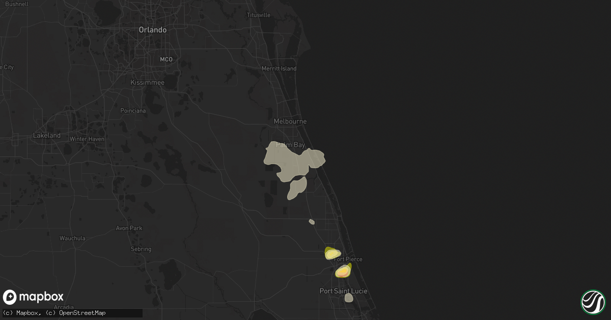 Hail map in Grant, FL on April 16, 2023