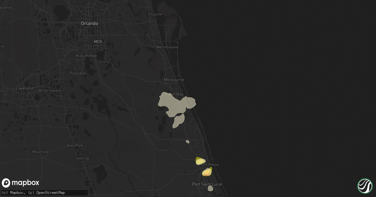Hail map in Melbourne Beach, FL on April 16, 2023