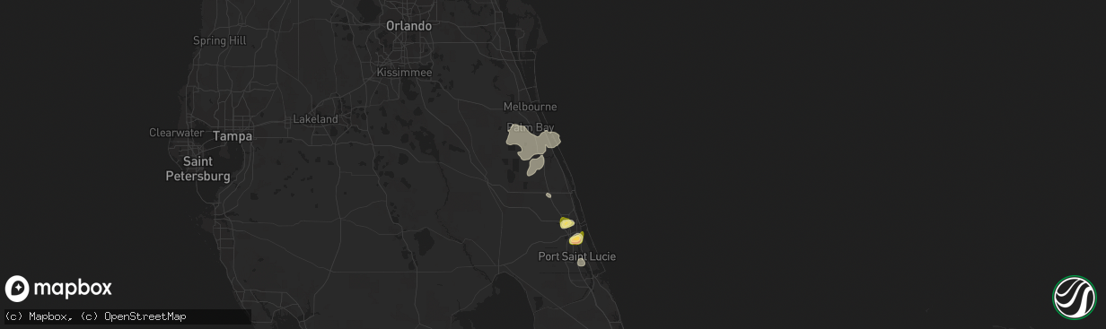 Hail map in Sebastian, FL on April 16, 2023