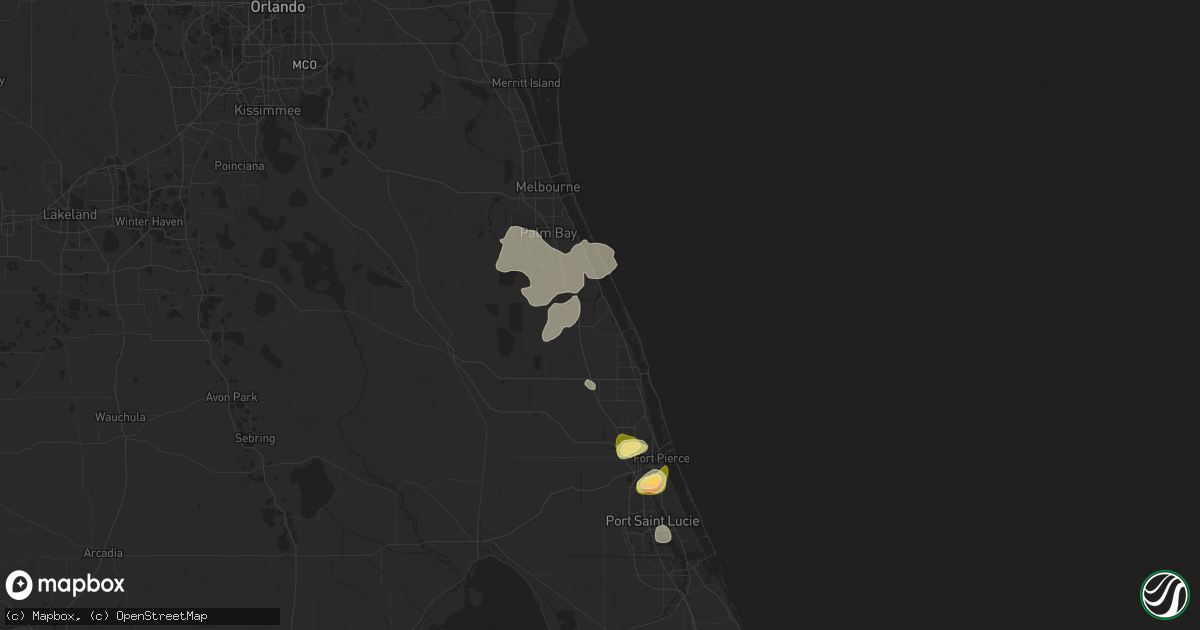 Hail map in Sebastian, FL on April 16, 2023