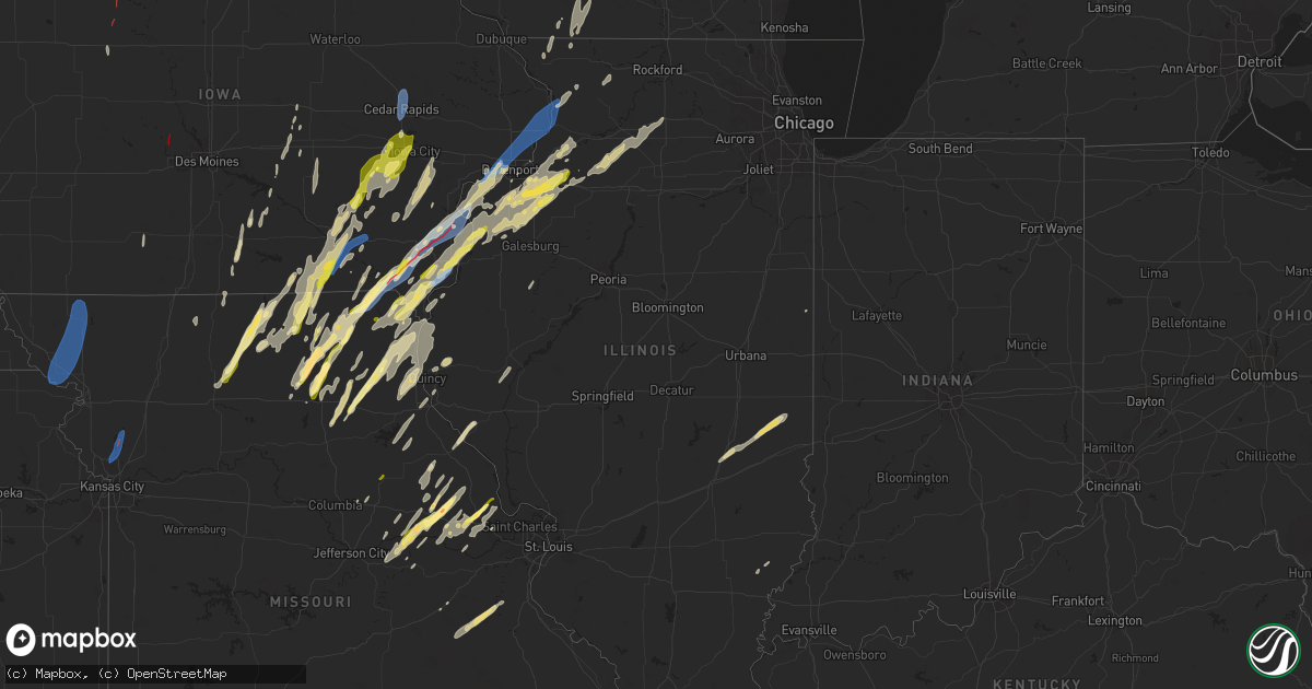 Hail Map in Illinois on April 16, 2024 - HailTrace