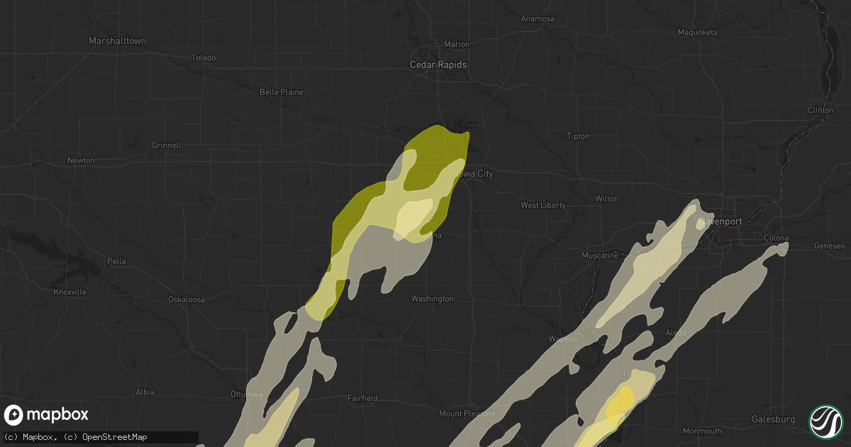 Hail map in Kalona, IA on April 16, 2024