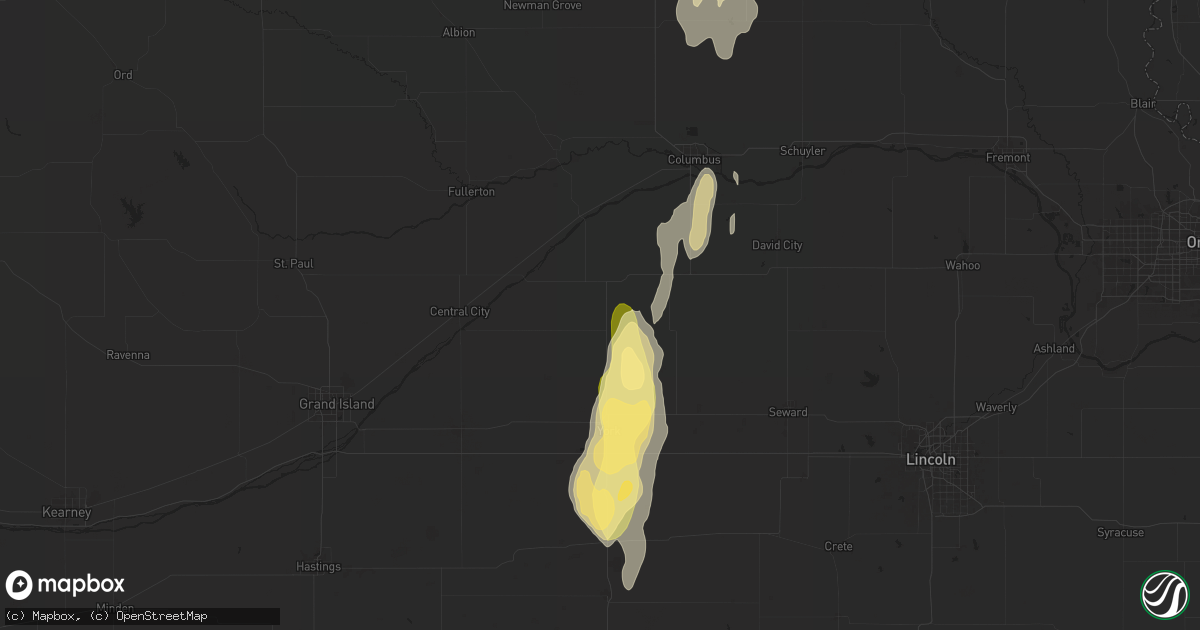 Hail map in Stromsburg, NE on April 16, 2024