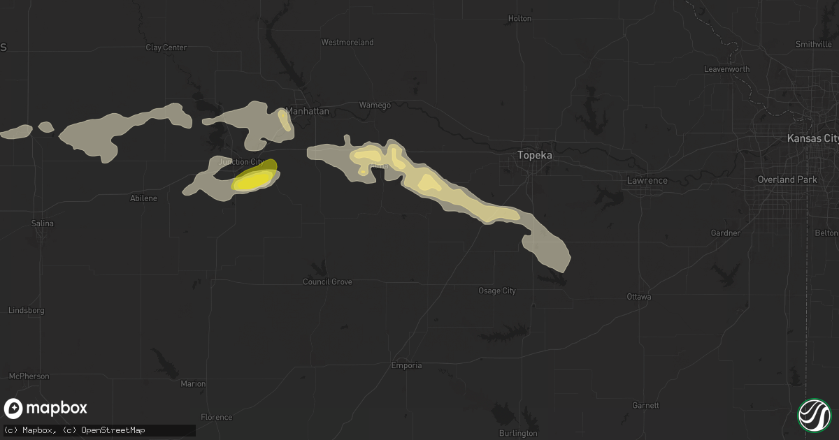 Hail map in Eskridge, KS on April 16, 2025