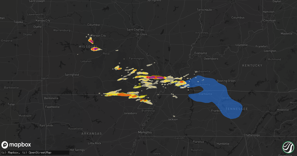 Hail map on April 16, 2026