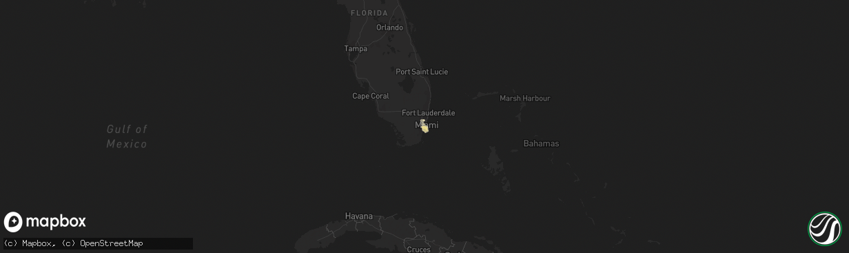 Hail map in Florida on April 17, 2011