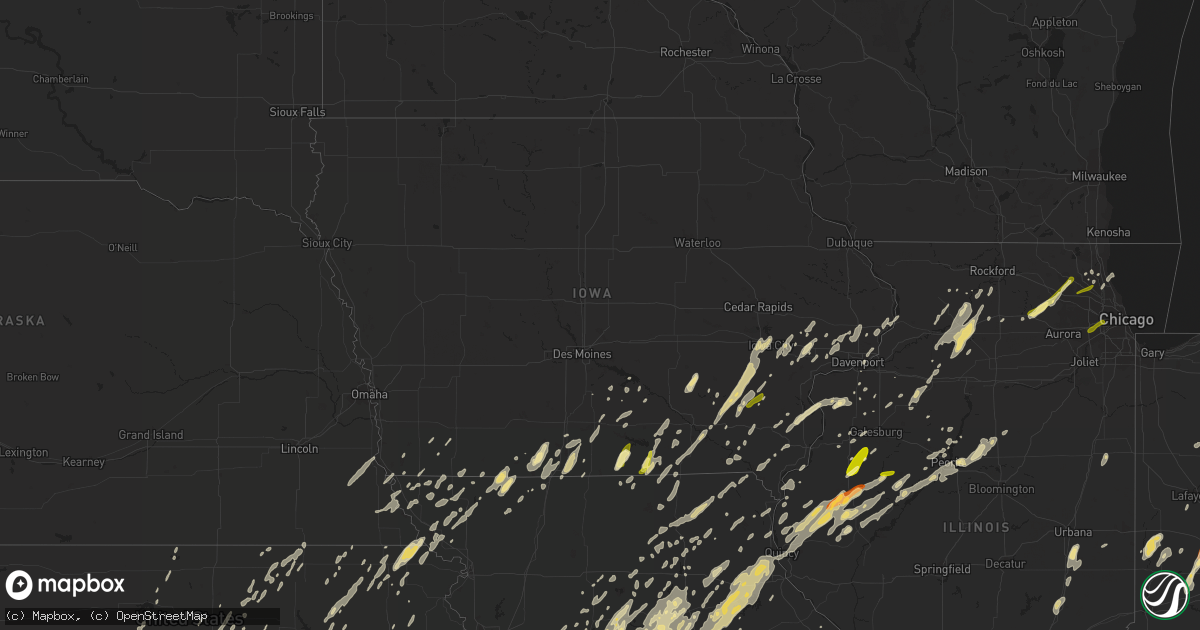 Hail map in Iowa on April 17, 2013