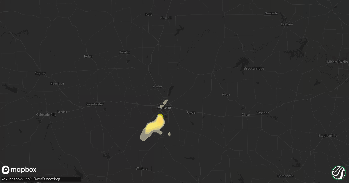 Hail map in Abilene, TX on April 17, 2015