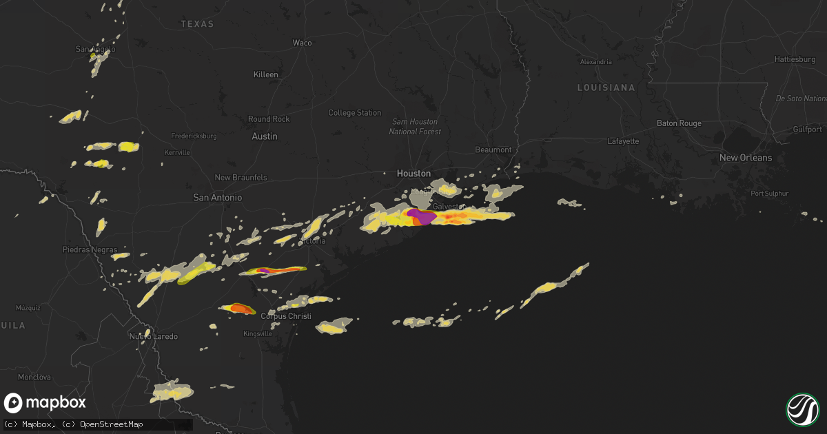 Hail map on April 17, 2015