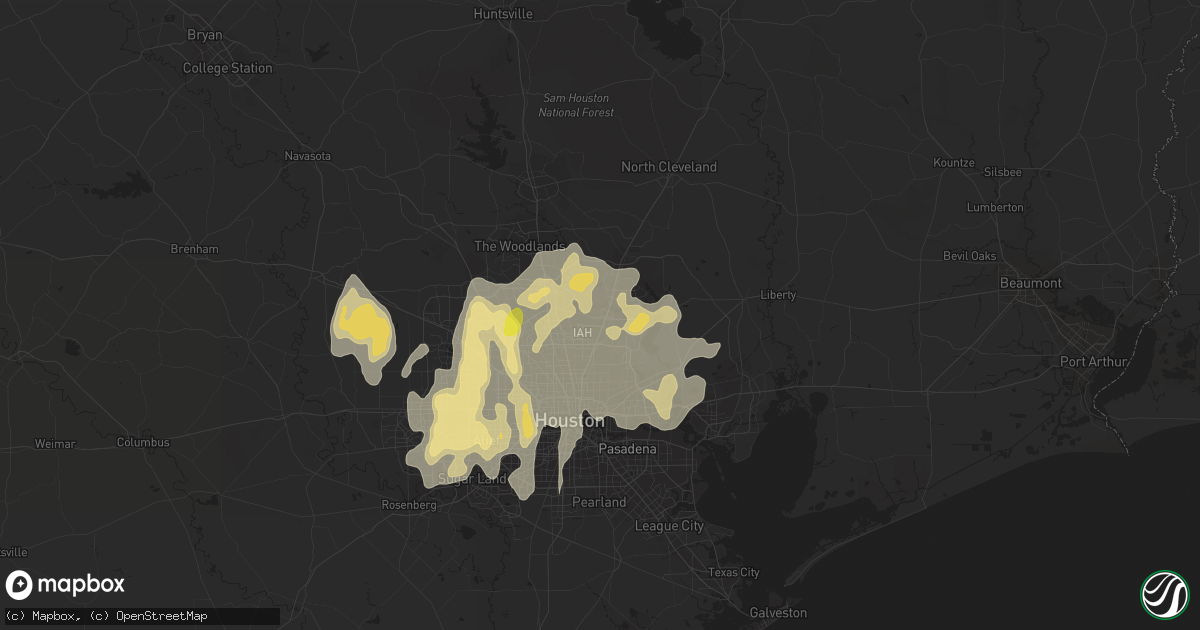 Hail map in Humble, TX on April 17, 2016