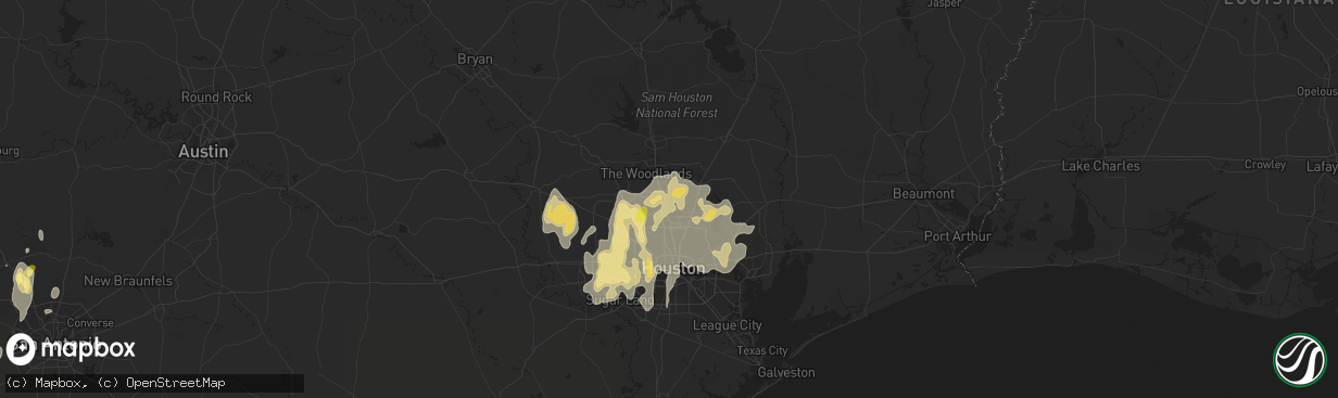 Hail map in Spring, TX on April 17, 2016