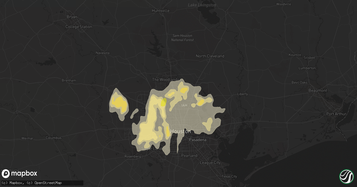 Hail map in Spring, TX on April 17, 2016