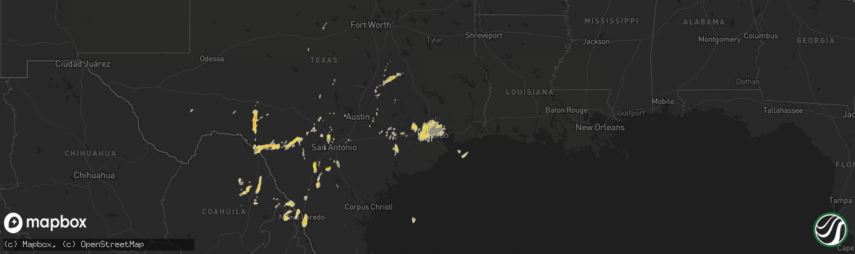 Hail map on April 17, 2016