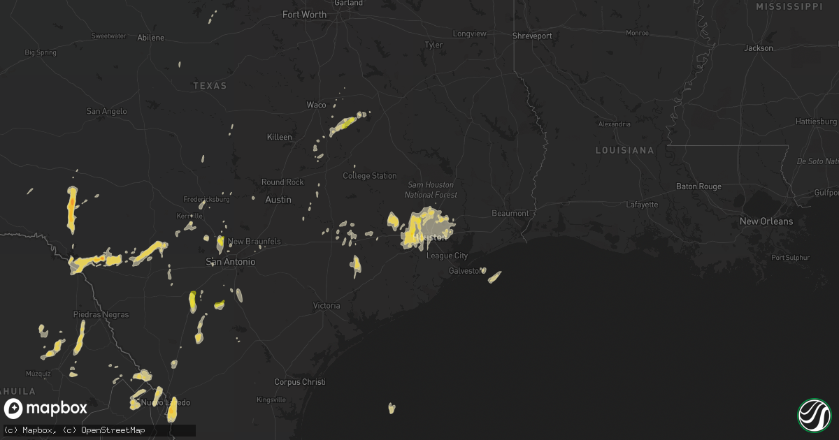 Hail map on April 17, 2016