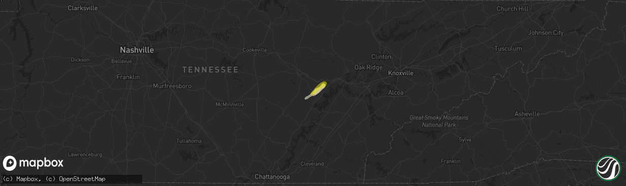 Hail map in Grandview, TN on April 17, 2017