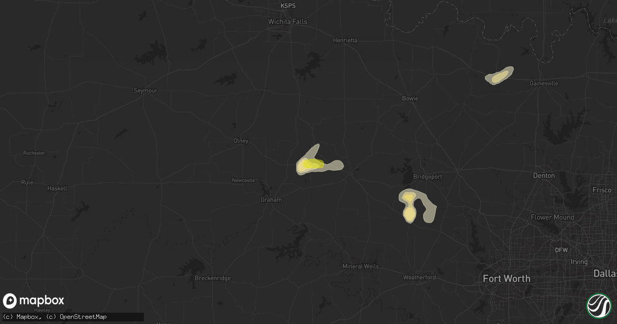 Hail map in Jermyn, TX on April 17, 2017