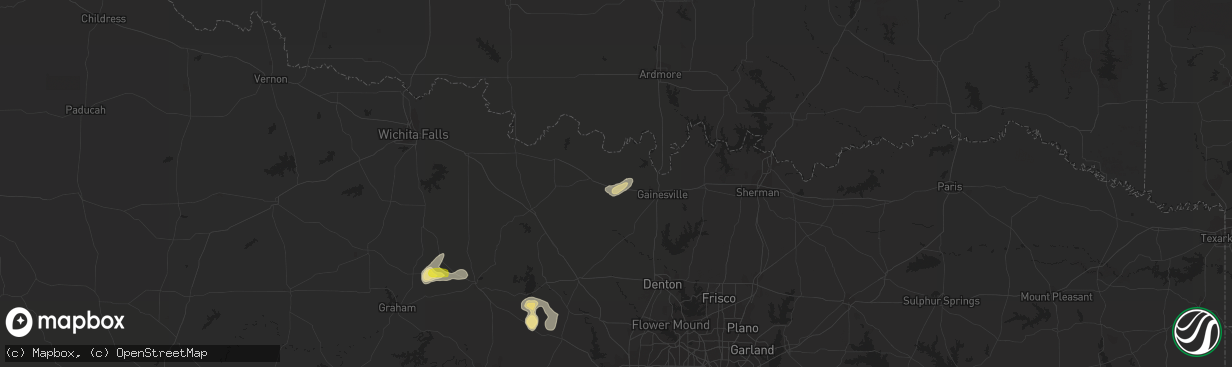 Hail map in Muenster, TX on April 17, 2017