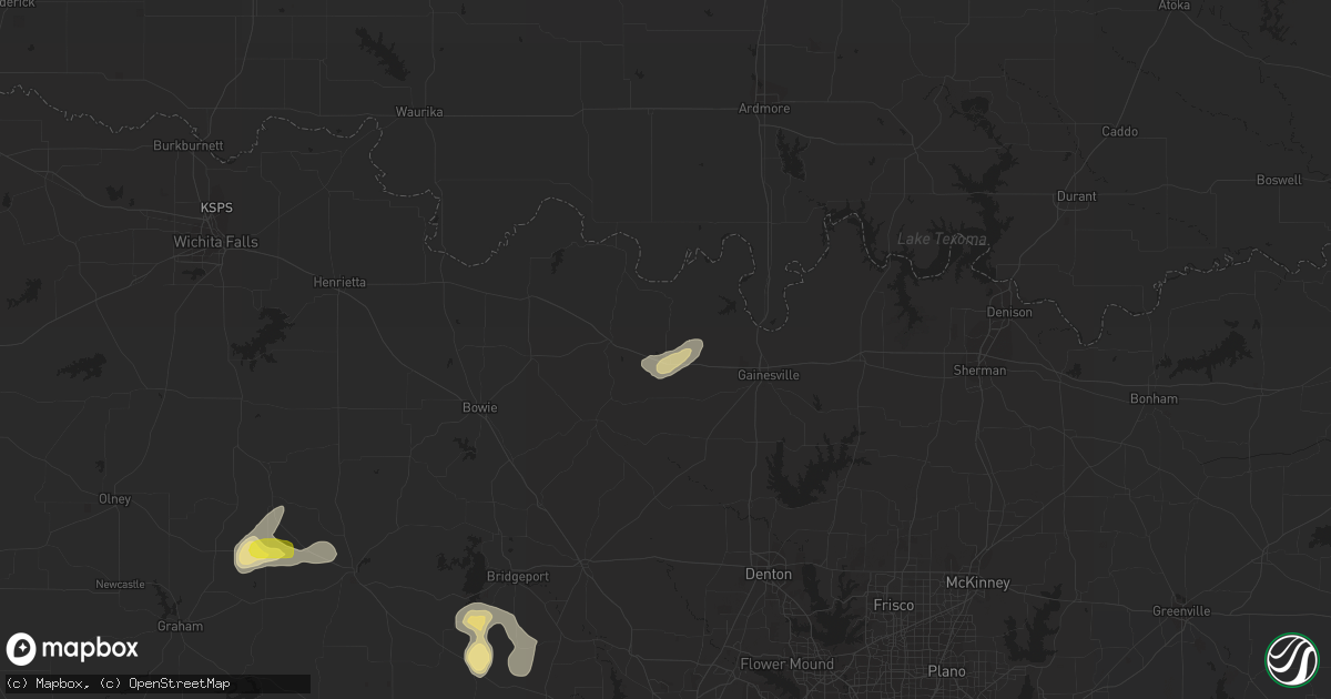 Hail map in Muenster, TX on April 17, 2017