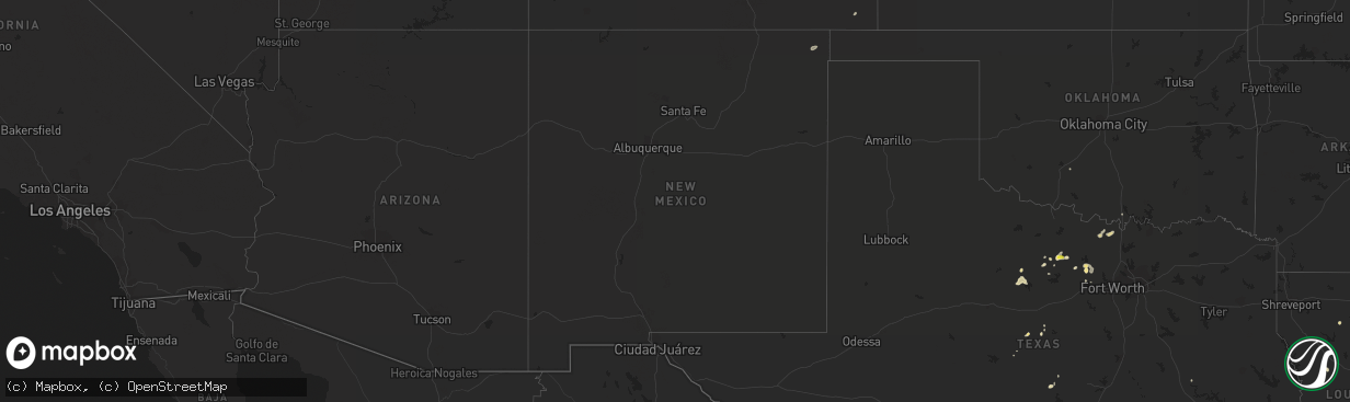 Hail map in New Mexico on April 17, 2017