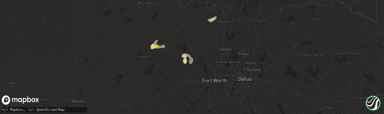 Hail map in Paradise, TX on April 17, 2017