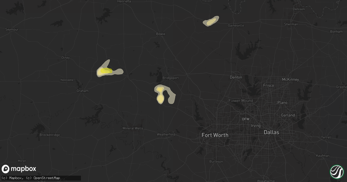 Hail map in Paradise, TX on April 17, 2017
