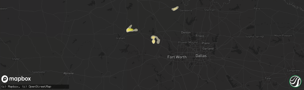 Hail map in Poolville, TX on April 17, 2017