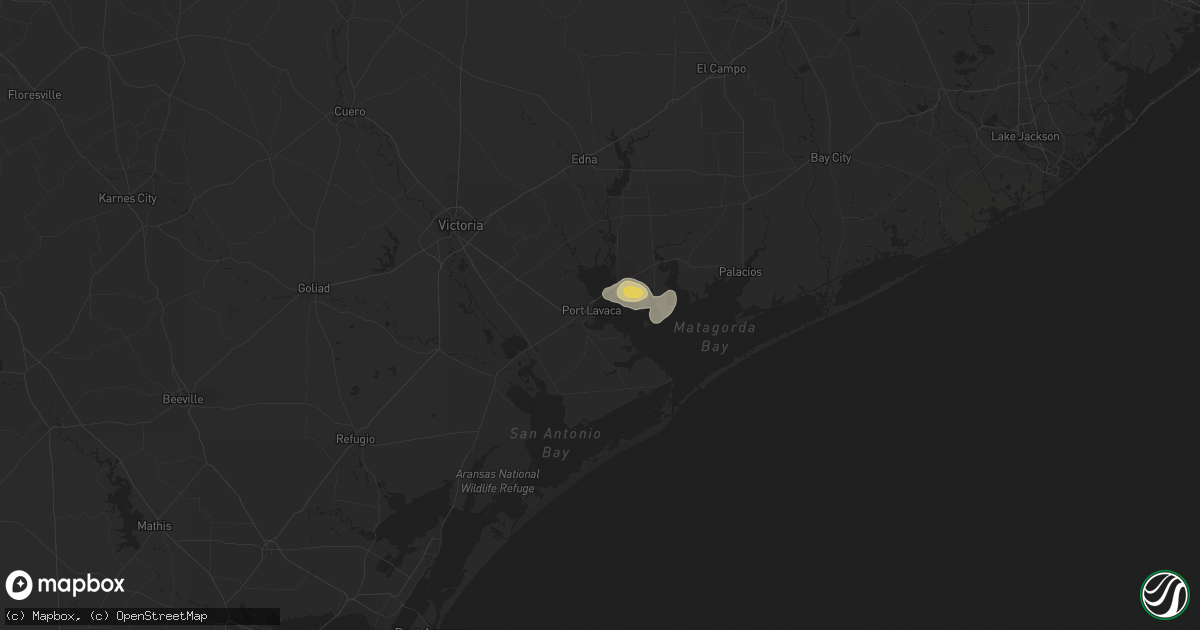 Hail map in Port Lavaca, TX on April 17, 2017